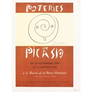 1957 After Pablo Picasso "Pottery of Picasso at the House of French Thought, Paris" Poster