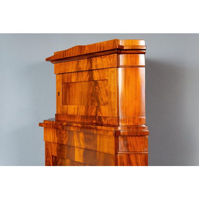 Biedermeier Brown Corner Cabinet For Sale - Image 9 of 18