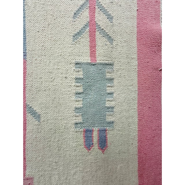 Vintage Folk Art Kilim Rug in Wool and Cotton, Poland, 1970s For Sale - Image 4 of 18
