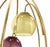 Paul McCobb Oval "Bird Cage" Brass Table Lamp Purple Blue Yellow Glass Globe Shades MINT! For Sale - Image 4 of 10
