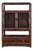 Vintage Chinese Huali Rosewood Curio Cabinet | Ming Style Display Shelf With Barred Doors For Sale