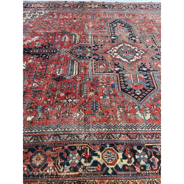 Antique Heriz Palace Size Full of Life & Color Rug 11 x 18.8 For Sale - Image 9 of 13