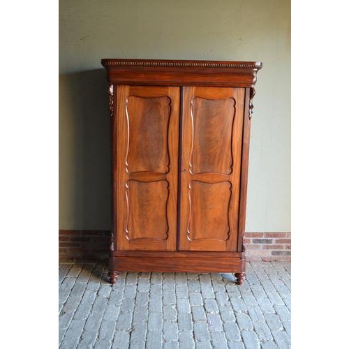Antique Mahogany Biedermeier Maids Cupboard For Sale - Image 10 of 10