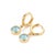 Not Yet Made - Made To Order Natural Blue Topaz Hoop Earrings, Dainty Drop Minimalist Silver Hoops, December Birthstone Jewelry, A Pair For Sale - Image 5 of 5