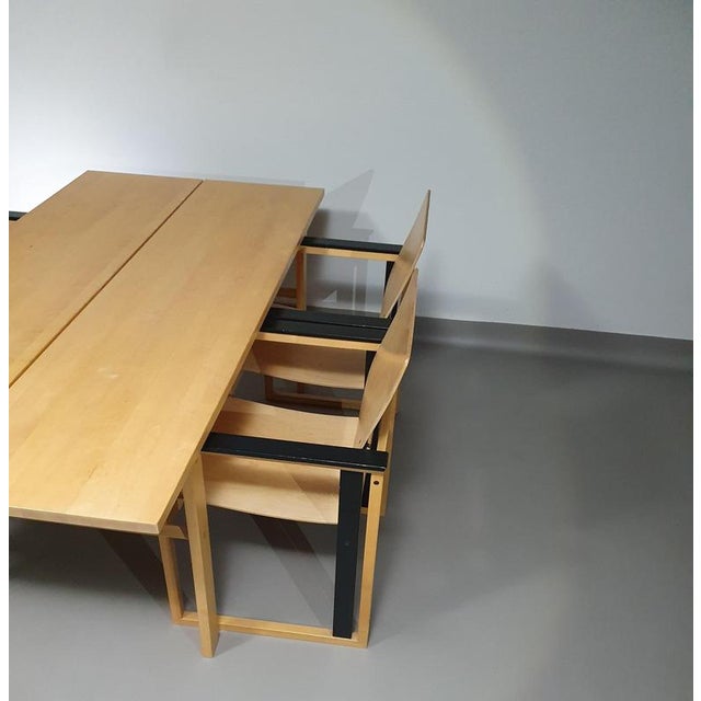 Brown Finnish Dining Table and Chairs by Simo Heikkilä Pentik, 1980s, Set of 5 For Sale - Image 8 of 18