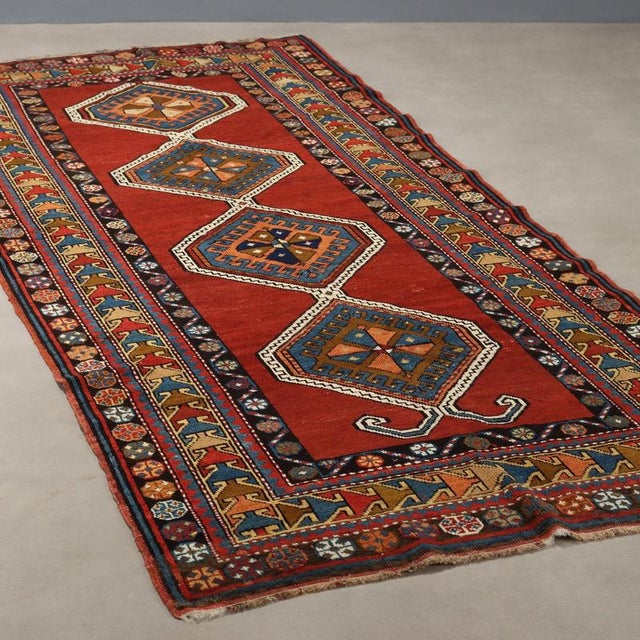 Kazak Rug in Wool For Sale - Image 10 of 10