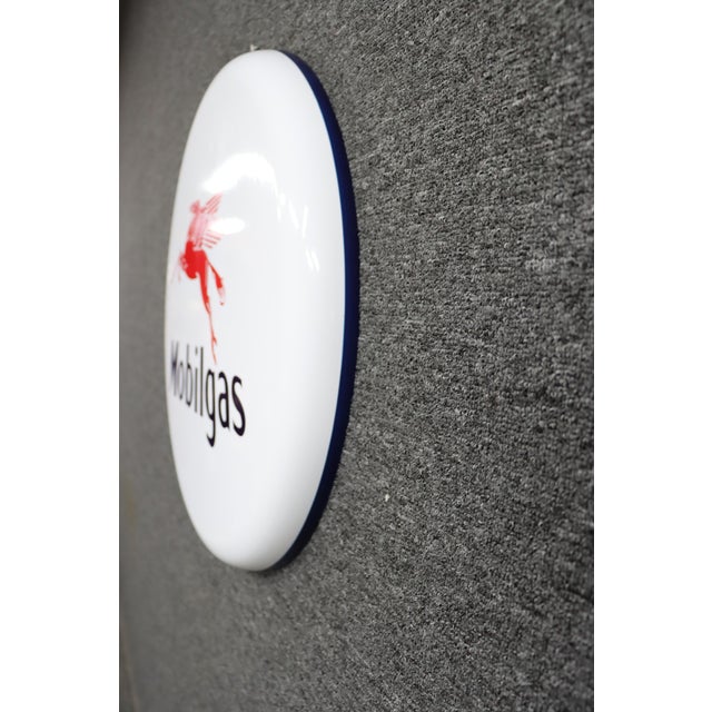 Early 21st Century Reproduction Mobil Gas Button Sign For Sale - Image 5 of 5