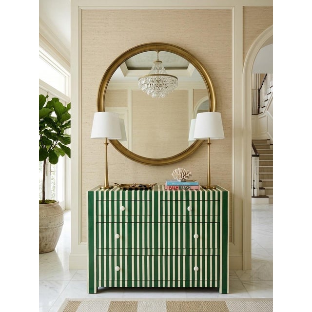 Exquisite Moroccan Resin Inlay Striped Chest of Drawers For Sale In West Palm - Image 6 of 10