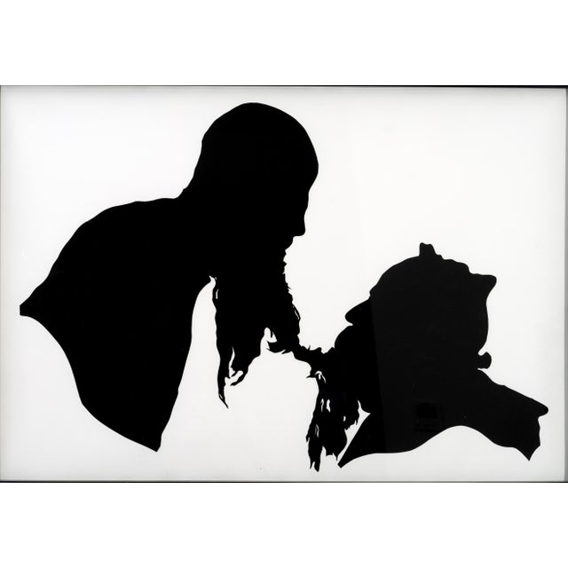 Miller & Shellabarger — Untitled Silhouette (Conjoined Six), 2008 Original Cut Paper Artwork Original cut paper work, 30"...