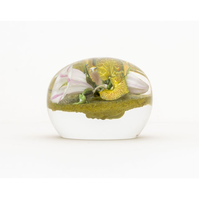 Paul Stankard (American, b. 1943) Botanical Glass Paperweight, 2003, signed and dated "Paul J. Stankard C2 2003" near...