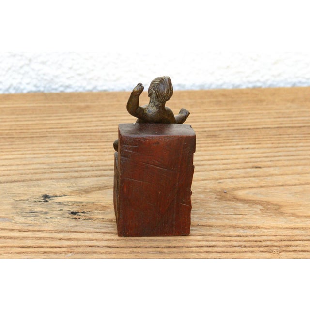 Antique Miniature Lost-Wax Bronze Balakrishna For Sale In Los Angeles - Image 6 of 7