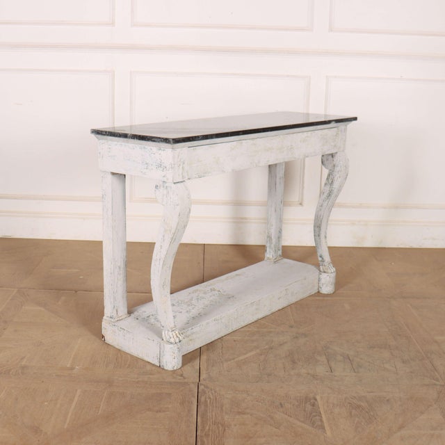French Marble Topped Console Table For Sale - Image 13 of 13