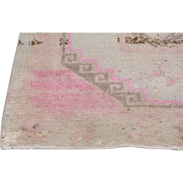 Turkish Vintage Turkish Anatolian Hand Knotted Wool Rug, 3'x12'3" For Sale - Image 3 of 4