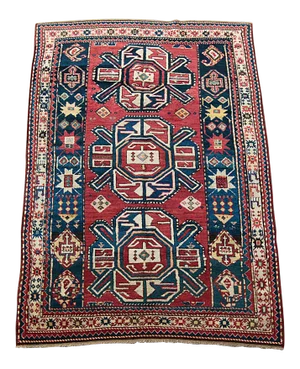 Antique Karabagh Kazak Caucasian Rug