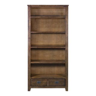 Mission Open Shelf Bookcase - Walnut For Sale