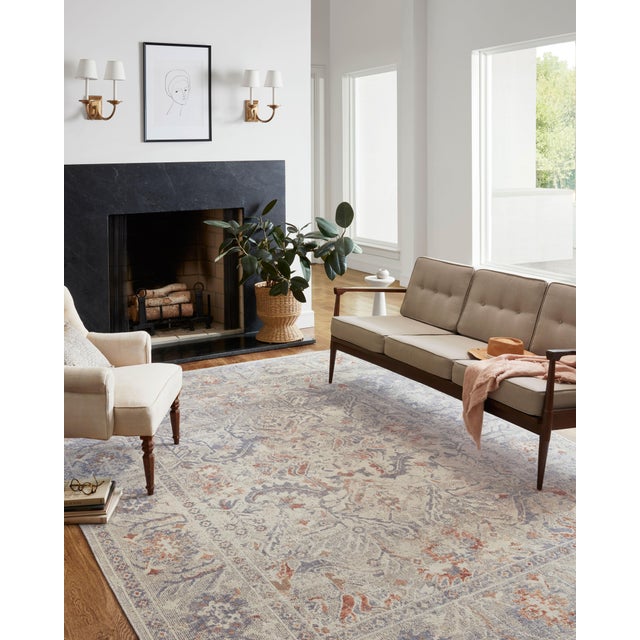 2020s Chris Loves Julia x Loloi Rosemarie Oatmeal / Lavender 7'-10" x 10' Area Rug For Sale - Image 5 of 6