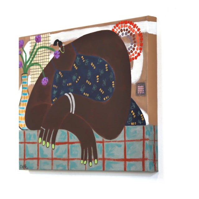 Soliloquy in Bloom - Colorful Abstract Feminine Figurative Original Artwork by Courtney Simone For Sale In Los Angeles - Image 6 of 9