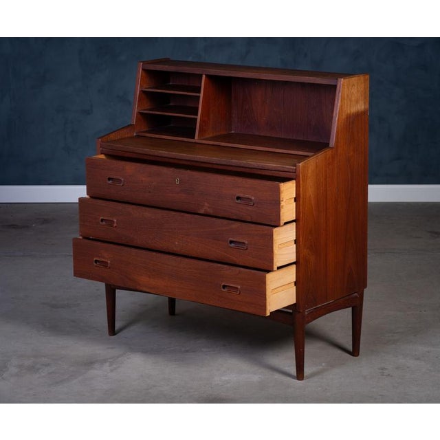 Mid-Century Danish Teak Secretary, 1960s For Sale - Image 4 of 11