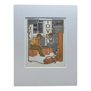 Gustave Baumann "August" - "All the Year Round" Color Woodcut in 11x14 Mat, 1912 For Sale
