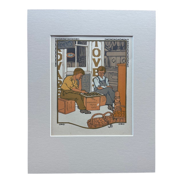 Gustave Baumann "August" - "All the Year Round" Color Woodcut in 11x14 Mat, 1912 For Sale
