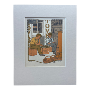 Gustave Baumann "August" - "All the Year Round" Color Woodcut in 11x14 Mat, 1912