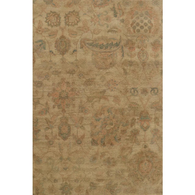 Rug & Kilim’s Classic Persian Style Rug in Beige-Brown With Pink Floral Patterns For Sale In New York - Image 6 of 7