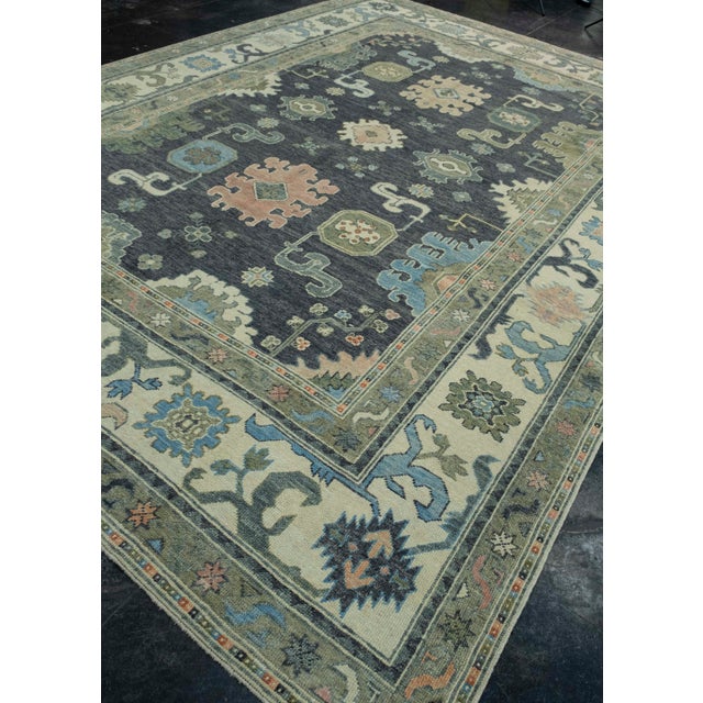 Turkish Turkish Oushak Rug 9'10" x 13'10" #17181 For Sale - Image 3 of 8