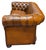 Wood English Chesterfield Sofa of Tufted Leather For Sale - Image 7 of 16