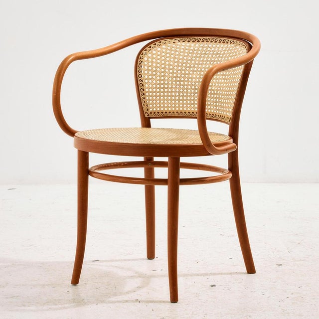 Beech and Rattan Armchair, 1970s For Sale - Image 18 of 18