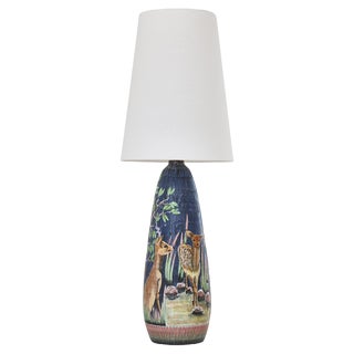 Large Scandinavian Modern Ceramic Table Lamp attributed to Ulla Winblad, Sweden, 1960s For Sale