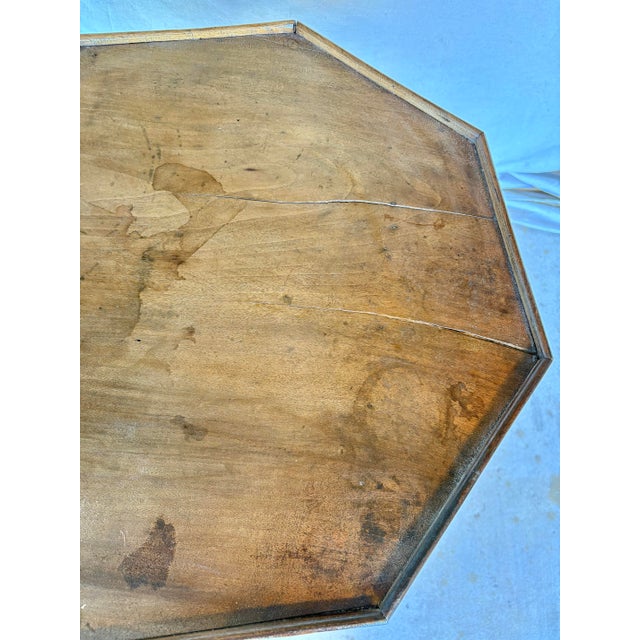 Brown 19th Century French Walnut Octagonal Side Table For Sale - Image 8 of 12