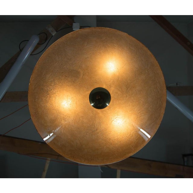 Metal Art Deco Glass Hanging Light by Kamenicky Senov, 1930s For Sale - Image 7 of 13