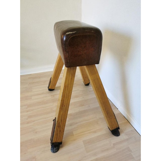 Vintage Leather Gym Pommel Horse, 1960s For Sale - Image 13 of 18