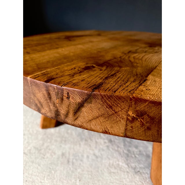 Brutalist Oak Coffee Table, Belgium, 1960s For Sale - Image 17 of 18