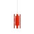 Red Cocktail Pendant by Henning Rehhof for Fog & Morup, 1970s For Sale