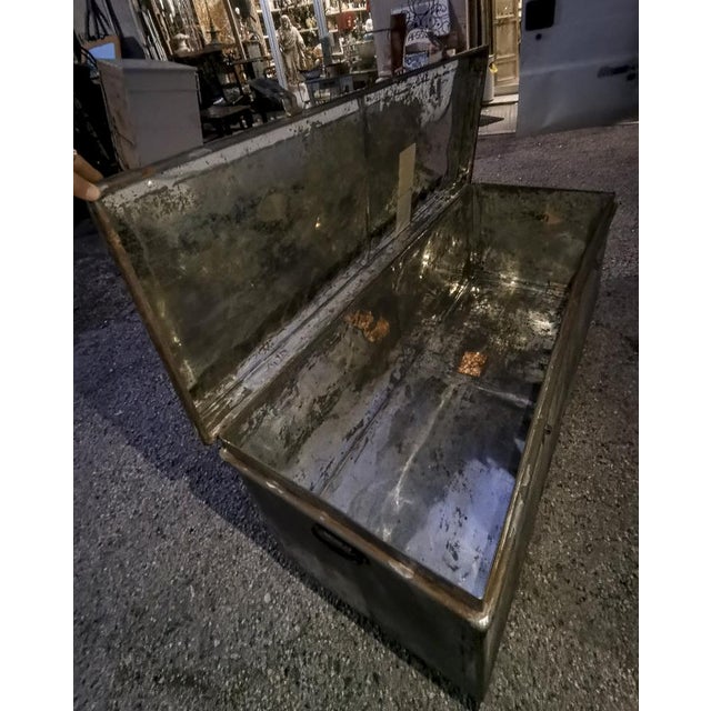 Vintage Travel Trunk in Iron For Sale - Image 18 of 18
