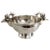 A lovely silver plate hammered bowl with Stags on either side. a compliment as a serving piece, especially for the...
