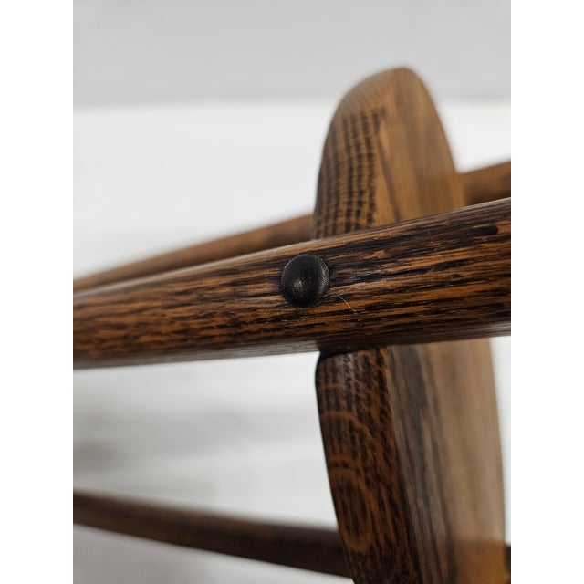Tall Arts and Crafts Oak Plant Stand For Sale - Image 12 of 13