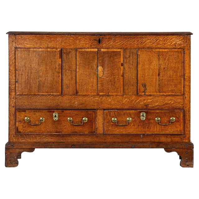 George III English Oak Mule Chest, 1780 For Sale