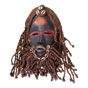 Superb Vintage African I .Coast Dan Ceremonial Dance Mask 14" H