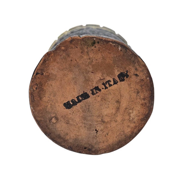 Mid-Century Italian Studio Pottery Brutalist Volcanic Glaze Lava Floor Vase 14" For Sale - Image 12 of 12