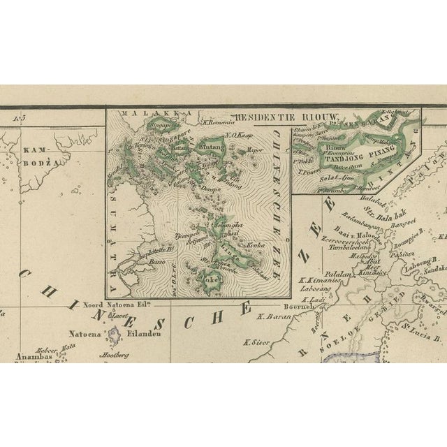 Late 19th Century Netherlands East Indies Map with Java Inset from Nieuwe Hand-Atlas, 1876 For Sale - Image 5 of 10