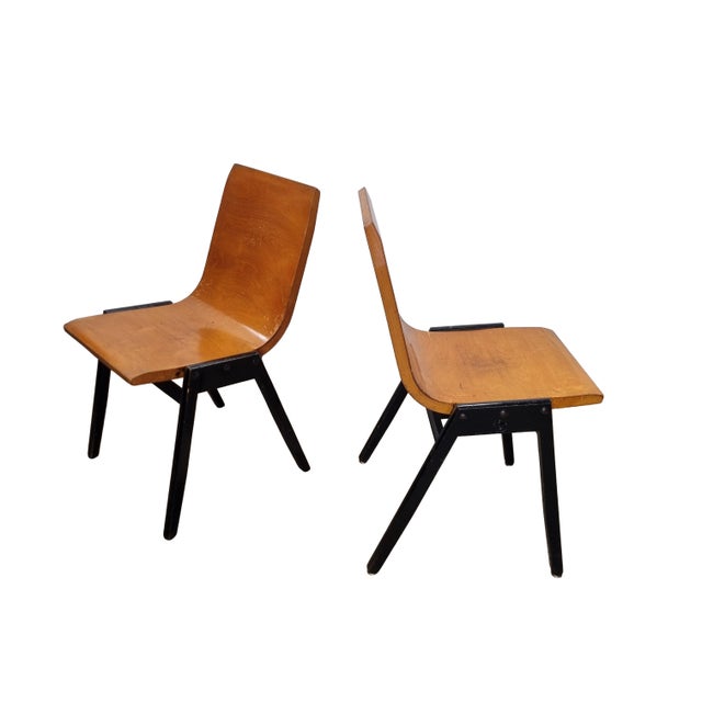 Large matching lot of over 100 original stacking chairs designed by Austrian architect Roland Rainer for the Wiener...