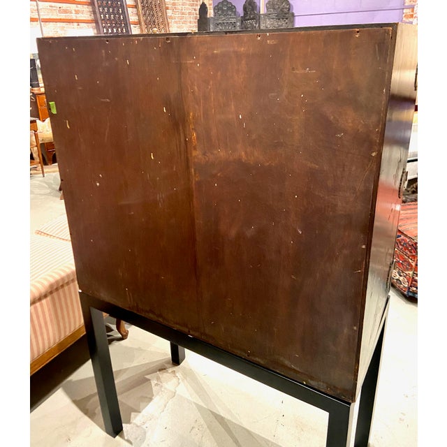 Chinoiserie Cabinet-on-Stand, Japanned Finish, C. 1950-1960 For Sale - Image 10 of 11