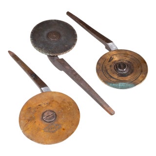 Solid Bronze Hand Embossing Book Tools c.1860-1920 For Sale