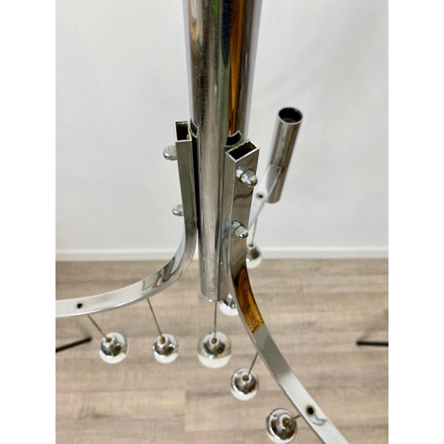 Chrome & Glass Chandelier Pendant by Gaetano Sciolari, Italy, 1960s For Sale - Image 11 of 13