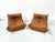 Togo Lounge Chairs in Cognac Cow Leather attributed to Michel Ducaroy for Ligne Roset, Set of 2 For Sale - Image 6 of 13
