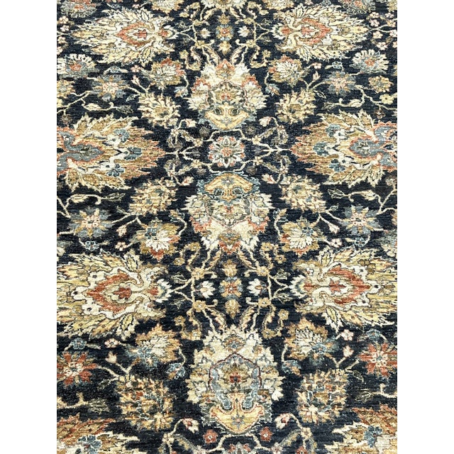 Indo Agrah Hand Knotted Wool Rug 7’9” X 10’1” For Sale - Image 4 of 7