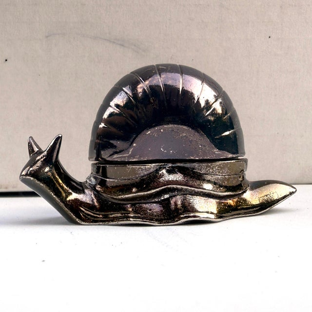 Silverplated Snail Salt Cellar For Sale In Buffalo - Image 6 of 11