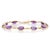 Boho Chic French Stackable 17 Ct Amethyst Chain Bracelet in 18k Yellow Gold For Sale - Image 3 of 10